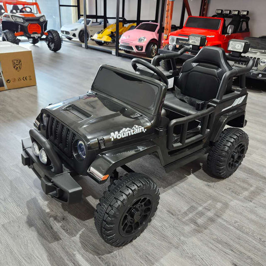 2025 S619 12V Electric Kids Ride On Jeep Wrangler Truck Black