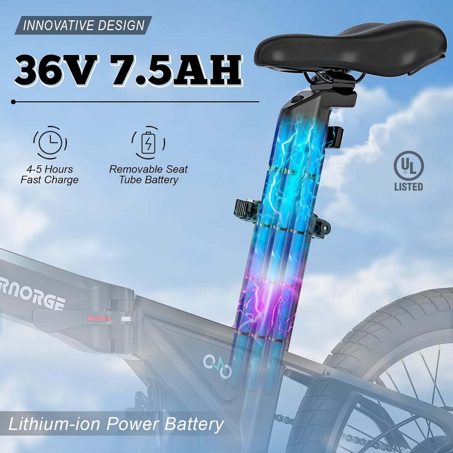 KORNORGE A9 Foldable Electric Bike