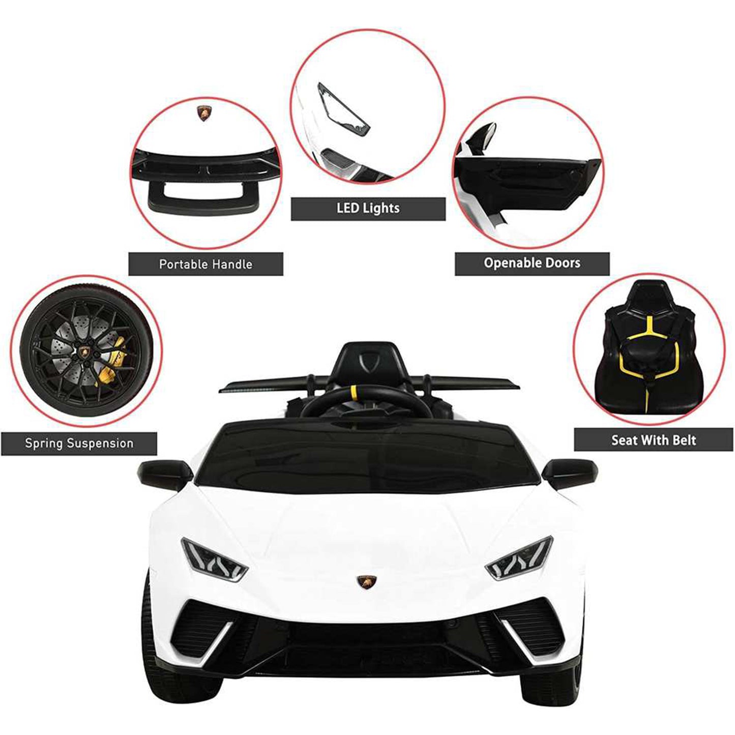 Licensed Lamborghini Huracan S308 12v Electric Kids Ride on Car