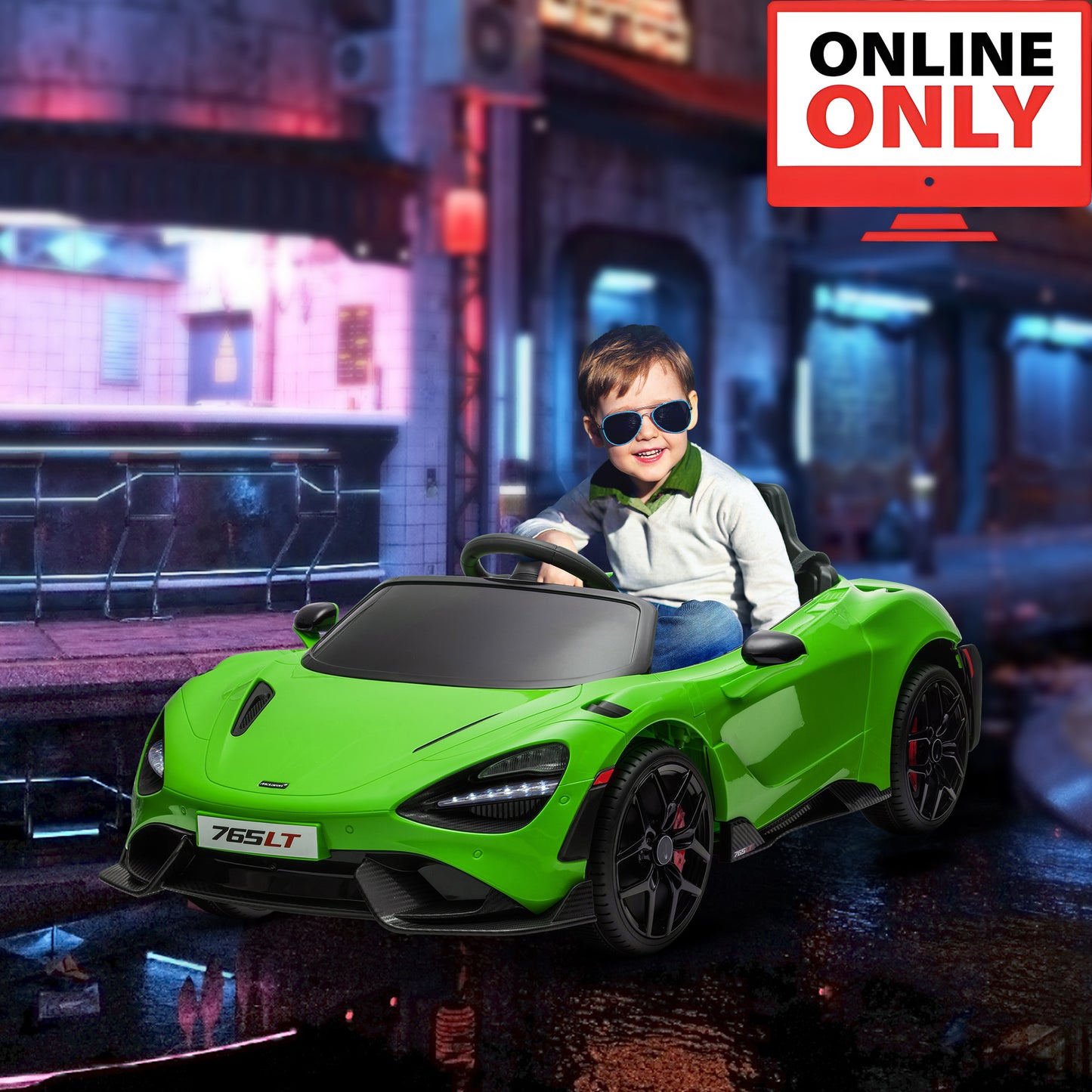 12V ZB346V80 Licensed McLaren 765LT Ride on Car Age 1-4 (Online Order Only)