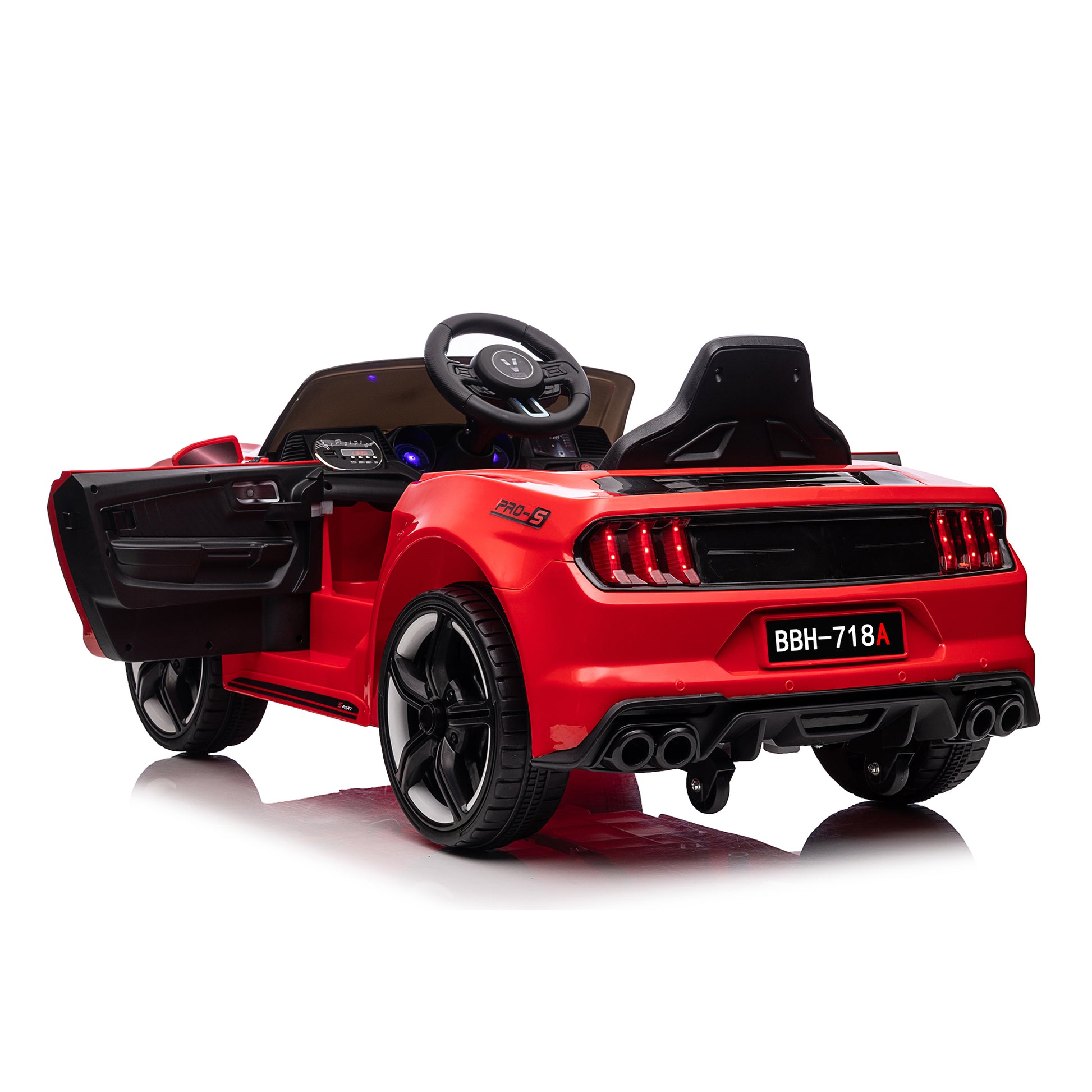 2024 Mustang Style 12V DELUXE Kids Ride On Car 
Red