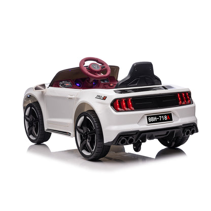 2024 Mustang Style 12V DELUXE Kids Ride On Car 
White