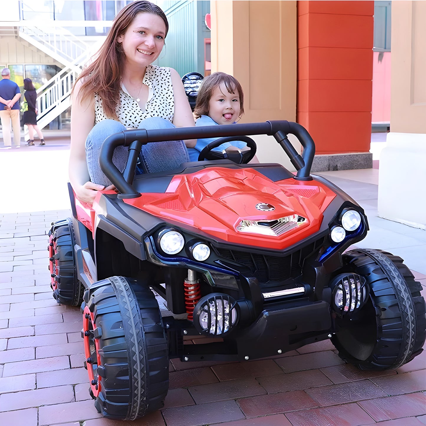 2025 UTV NEL-903 24V Two Seater Extra Large Size 4×4 Off-Road Ride On Car Red