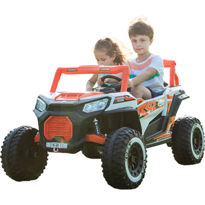 2024 XXL UTV Buggy NEL-913 Two Seater 24V Kid Ride on Car Orange