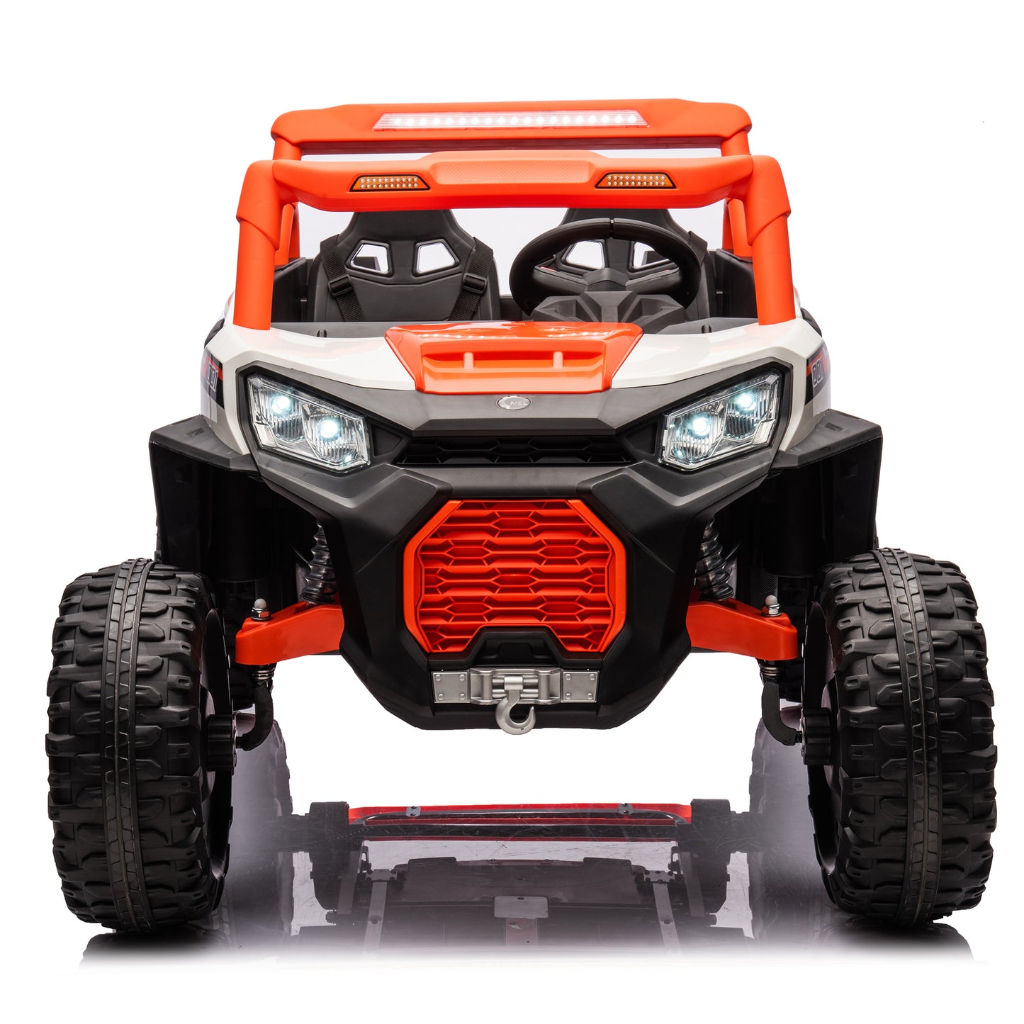 2024 XXL UTV Buggy NEL-913 Two Seater 24V Kid Ride on Car Orange