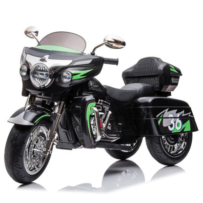2024 NEL R1800 12V 3 Wheel Electric Kids Ride On Motorcycle Black