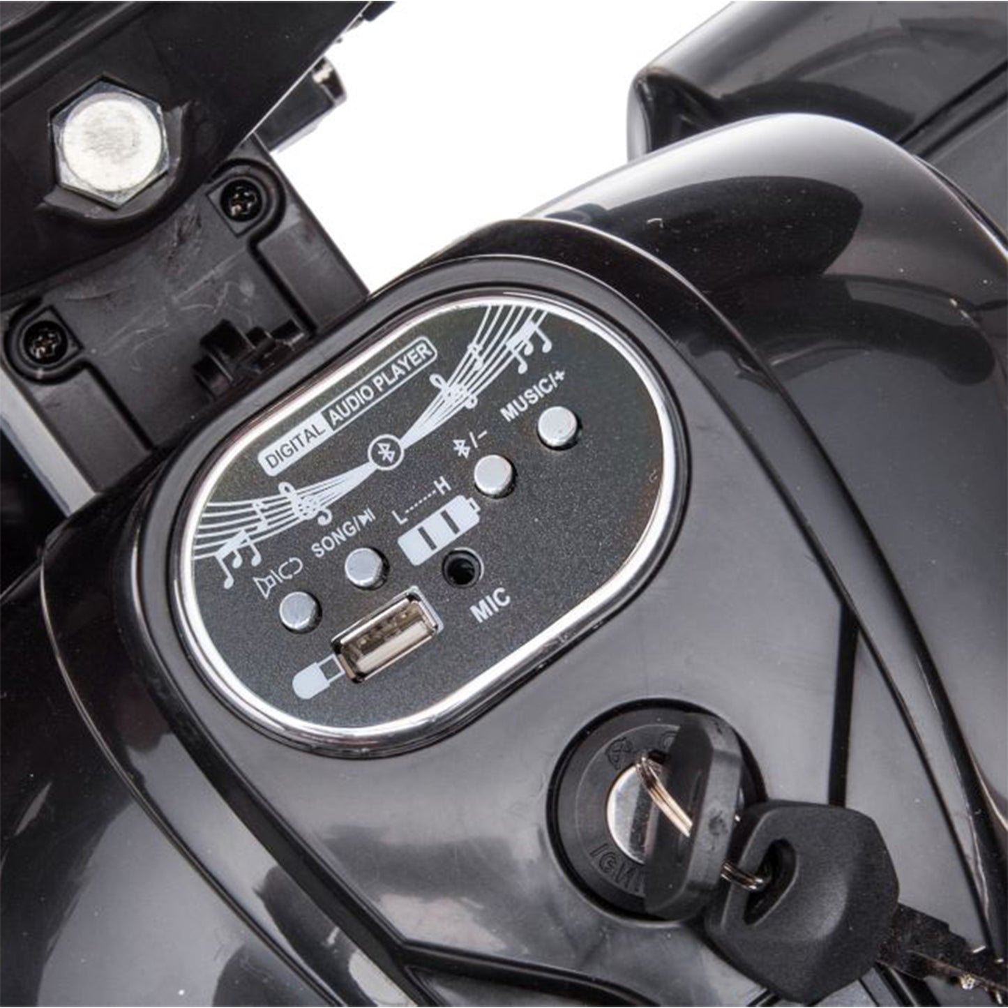 2024 NEL R1800 12V 3 Wheel Electric Kids Ride On Motorcycle Black