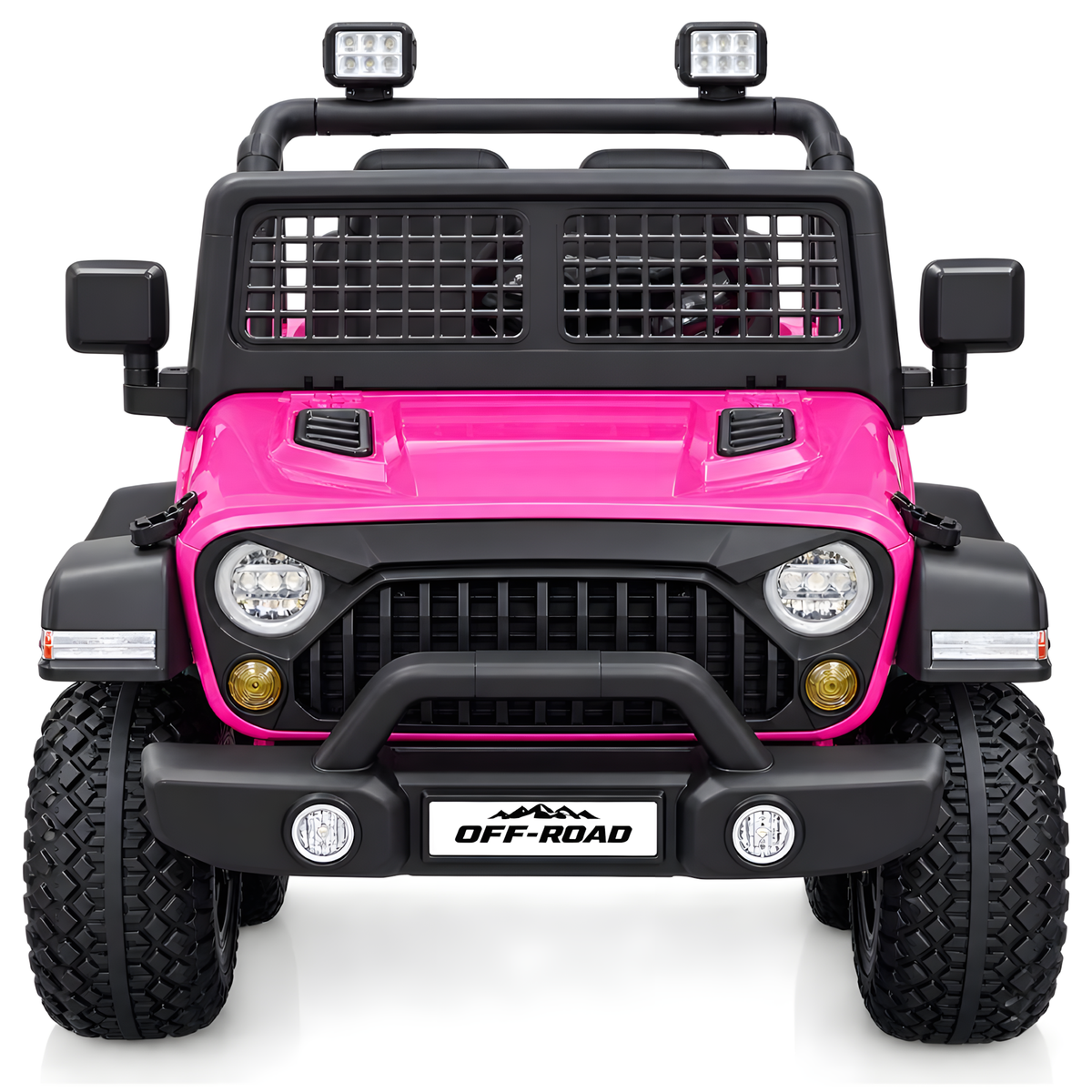 Jeep Truck NEL-618 12V Electric Kids Ride On Car Leather Seat Rubber Wheel Pink
