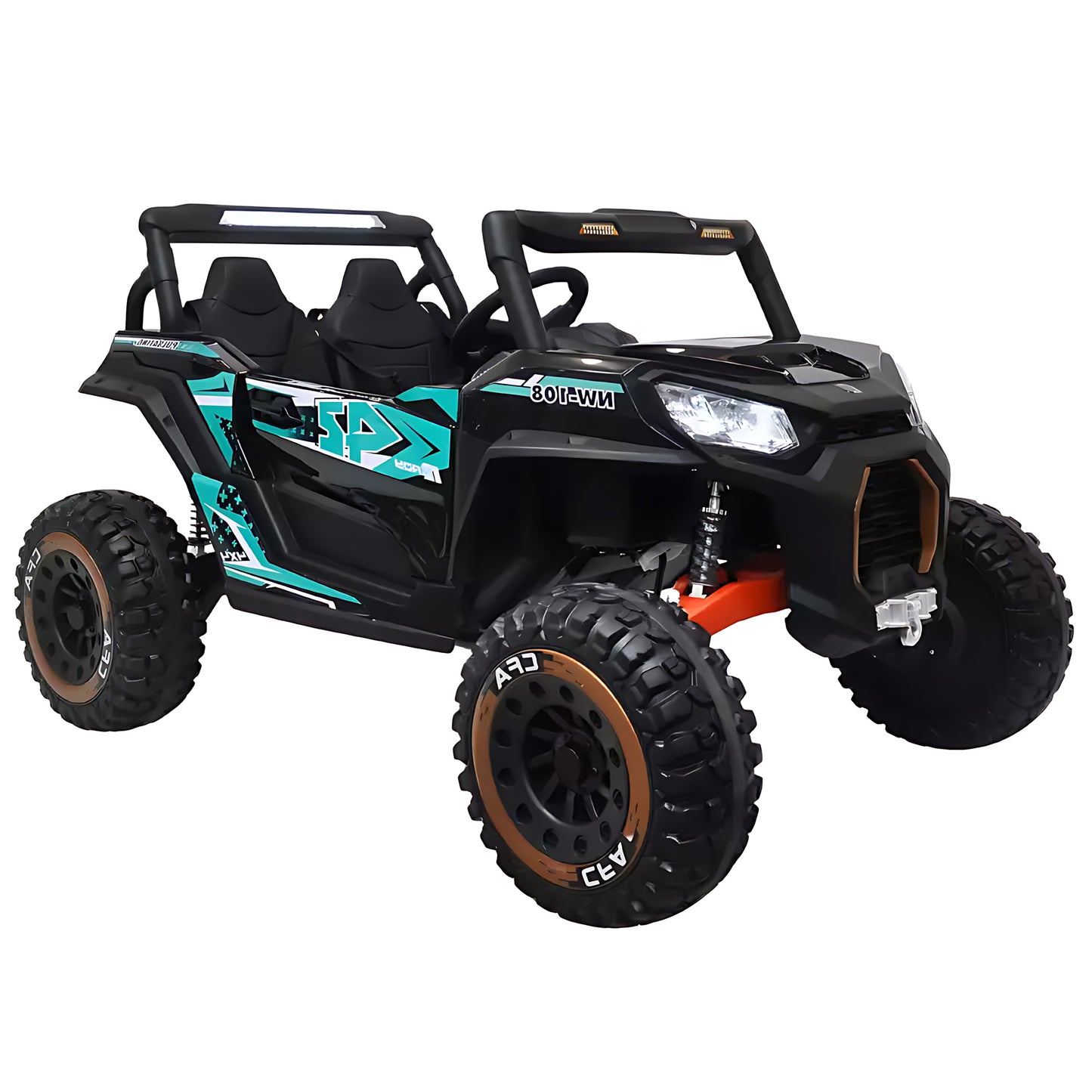 2025 XXL UTV Buggy NEL-913 Two Seater 24V Kid Ride on Car Black
