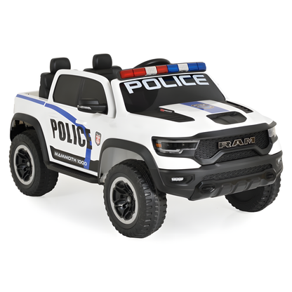 Licensed Dodge Police RAM Mammoth 1000 24V 4X4 Ride on Car