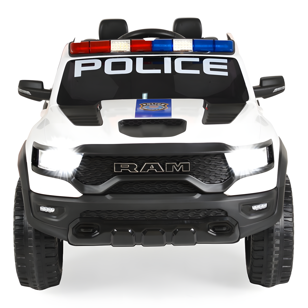 Licensed Dodge Police RAM Mammoth 1000 24V 4X4 Ride on Car
