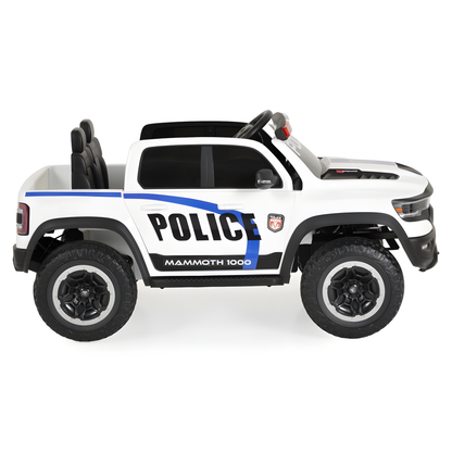 Licensed Dodge Police RAM Mammoth 1000 24V 4X4 Ride on Car