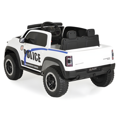Licensed Dodge Police RAM Mammoth 1000 24V 4X4 Ride on Car