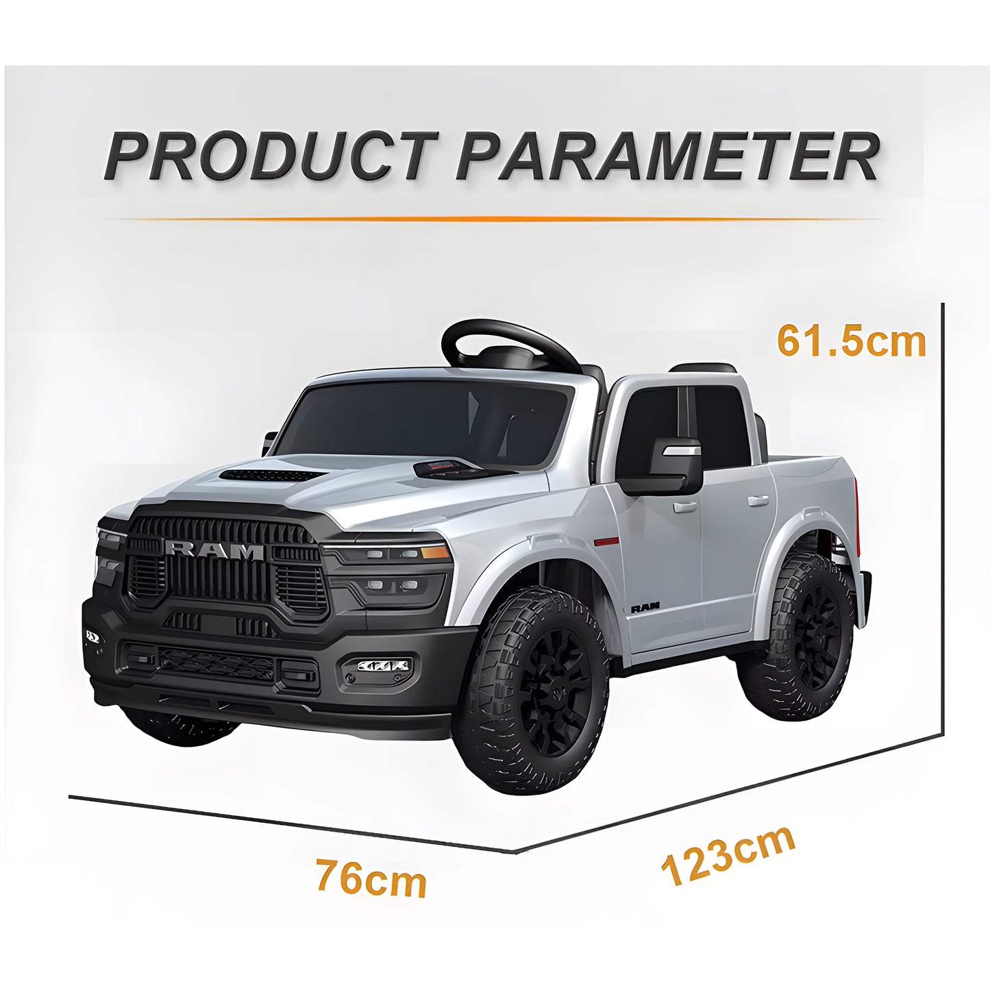 2025 Licensed Dodge Ram 24V 2 Seater Kids Ride On Car