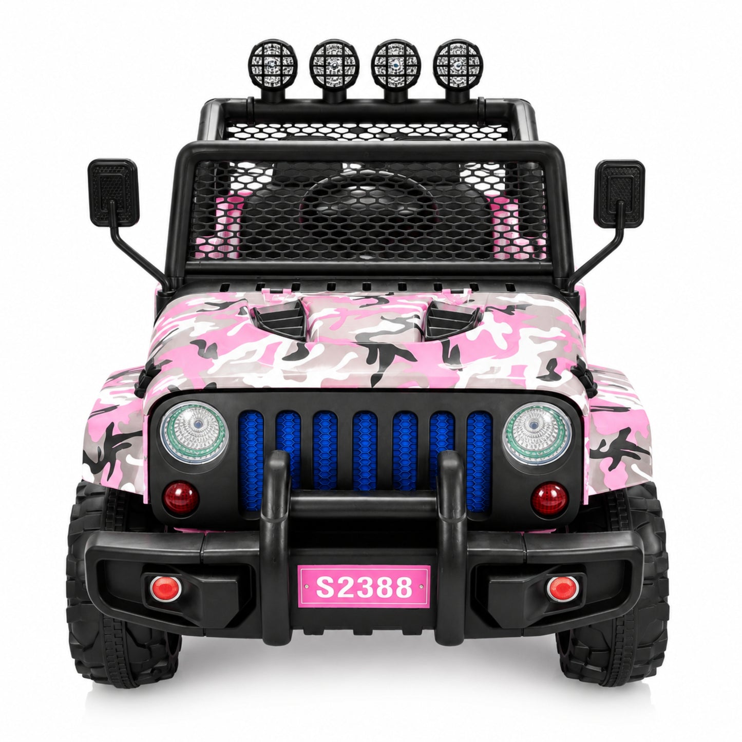 Jeep Wrangler Truck S2388 12V Electric Kids Ride On Car CamoFlage Pink