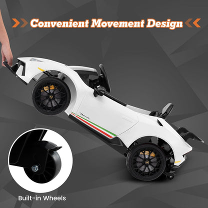 Licensed Lamborghini Huracan S308 12v Electric Kids Ride on Car White