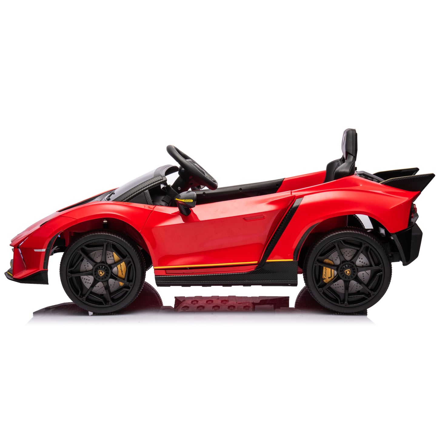 Licensed Lamborghini Autentica S319 12v Electric Kids Ride on Car Leather Seat Rubber Wheel Red