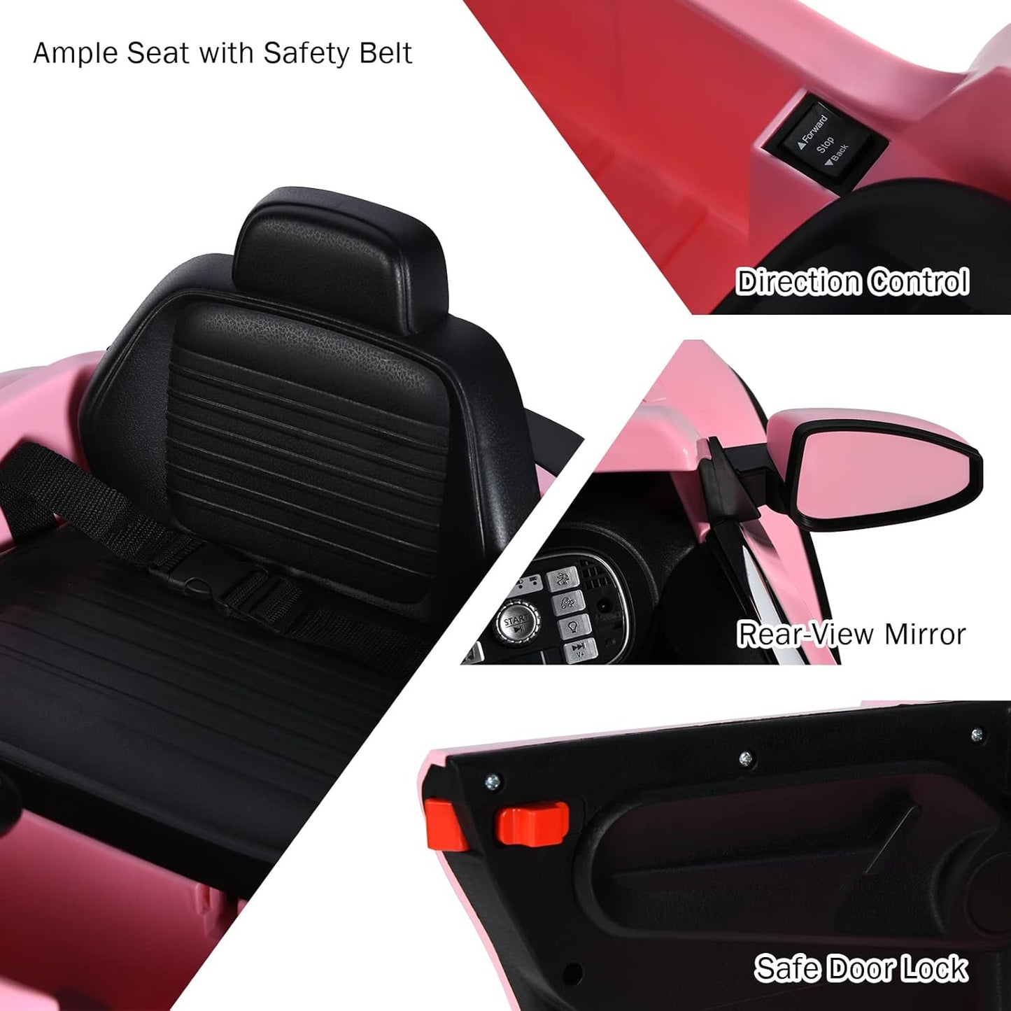 Licensed Volkswagen Beetle S503 12V Kids Ride On Car Pink