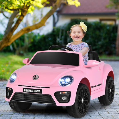 Licensed Volkswagen Beetle S503 12V Kids Ride On Car Pink