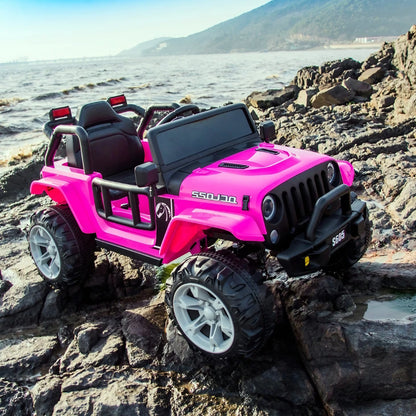 2025 S605 12V Electric Kids Ride On Jeep Wrangler Truck