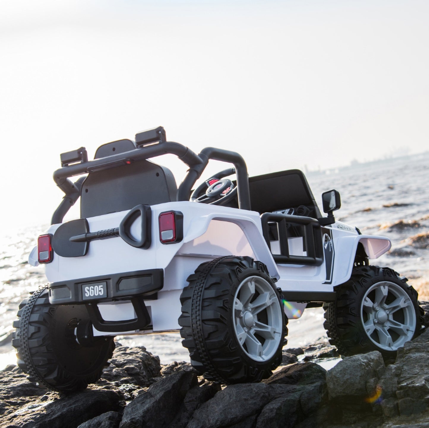 2025 S605 12V Electric Kids Ride On Jeep Wrangler Truck
