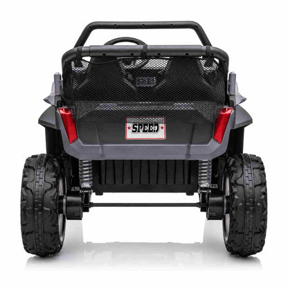 UTV Buggy S612 24V 4x4 Two Seater Kid Ride on Car Rubber Wheel Grey