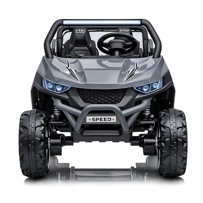 UTV Buggy S612 24V 4x4 Two Seater Kid Ride on Car Rubber Wheel Grey