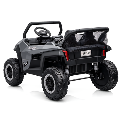 UTV Buggy S612 24V 4x4 Two Seater Kid Ride on Car Rubber Wheel Grey