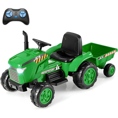 Tractor S617 12V Kids Ride On Car with Detachable Trailer