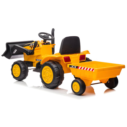 Excavator Digger S617 12V Kids Ride On Tractor with Detachable Trailer