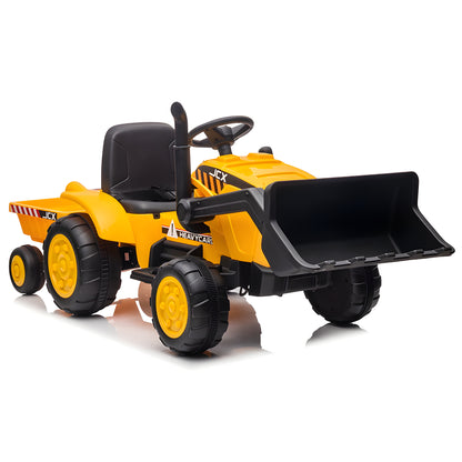 Excavator Digger S617 12V Kids Ride On Tractor with Detachable Trailer