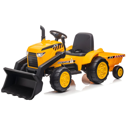 Excavator Digger S617 12V Kids Ride On Tractor with Detachable Trailer
