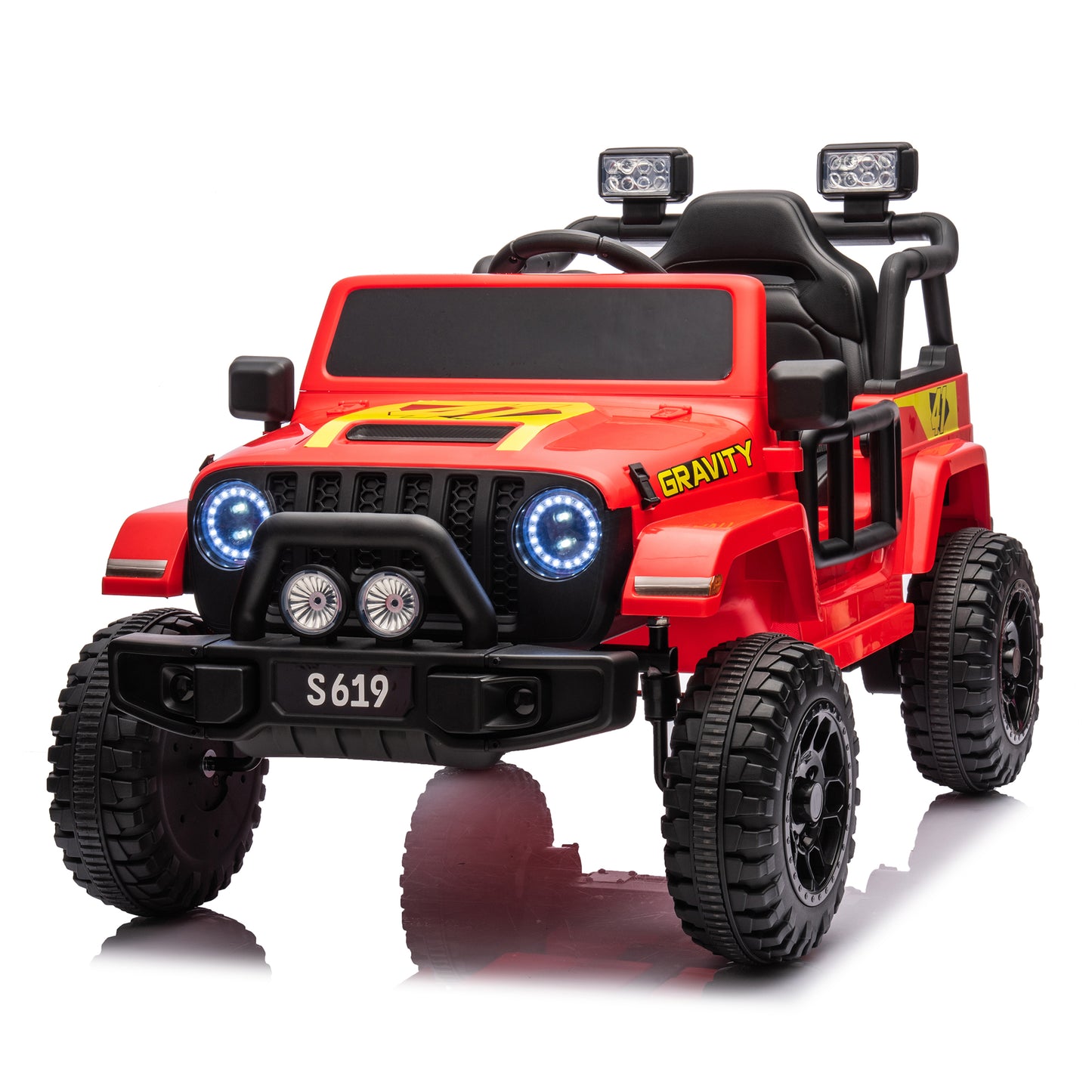 2025 S619 12V Electric Kids Ride On Jeep Wrangler Style Truck