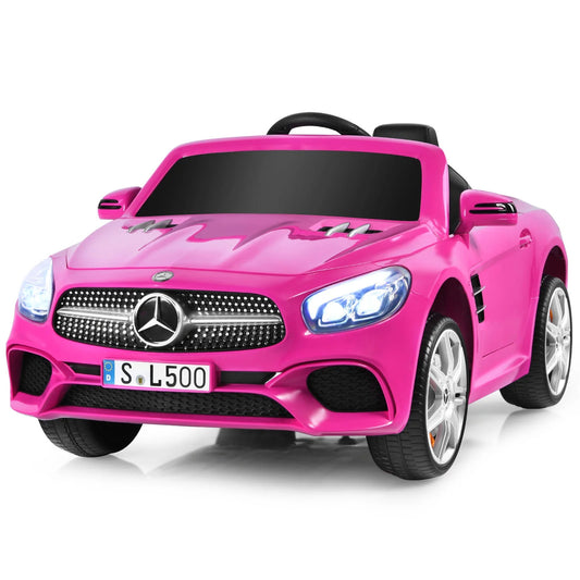 Licensed Mercedes-Benz SL500 UENJOY S301 12V Kids Ride On Car Pink