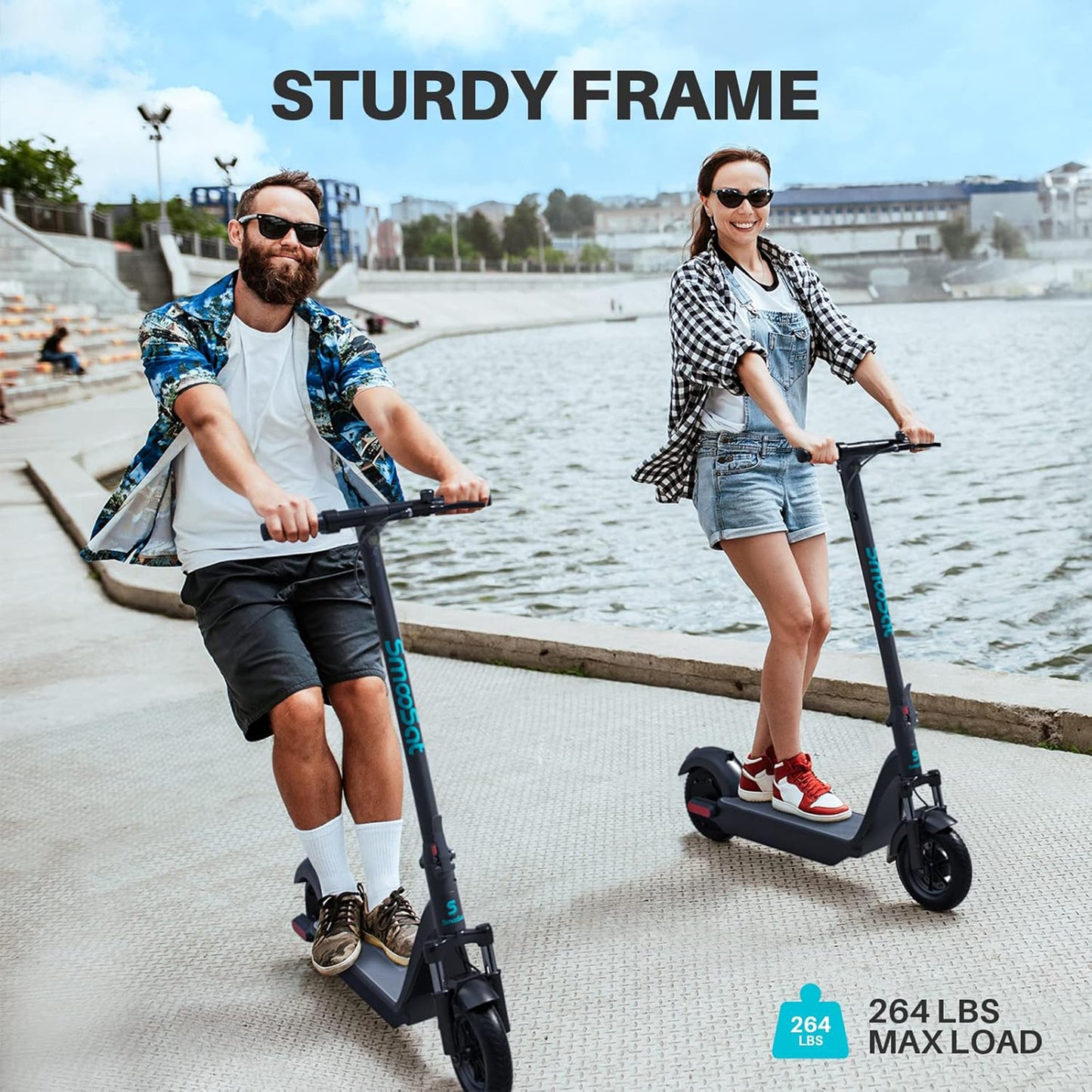 SmooSat MAX Electric Folding Scooter with Smart APP
