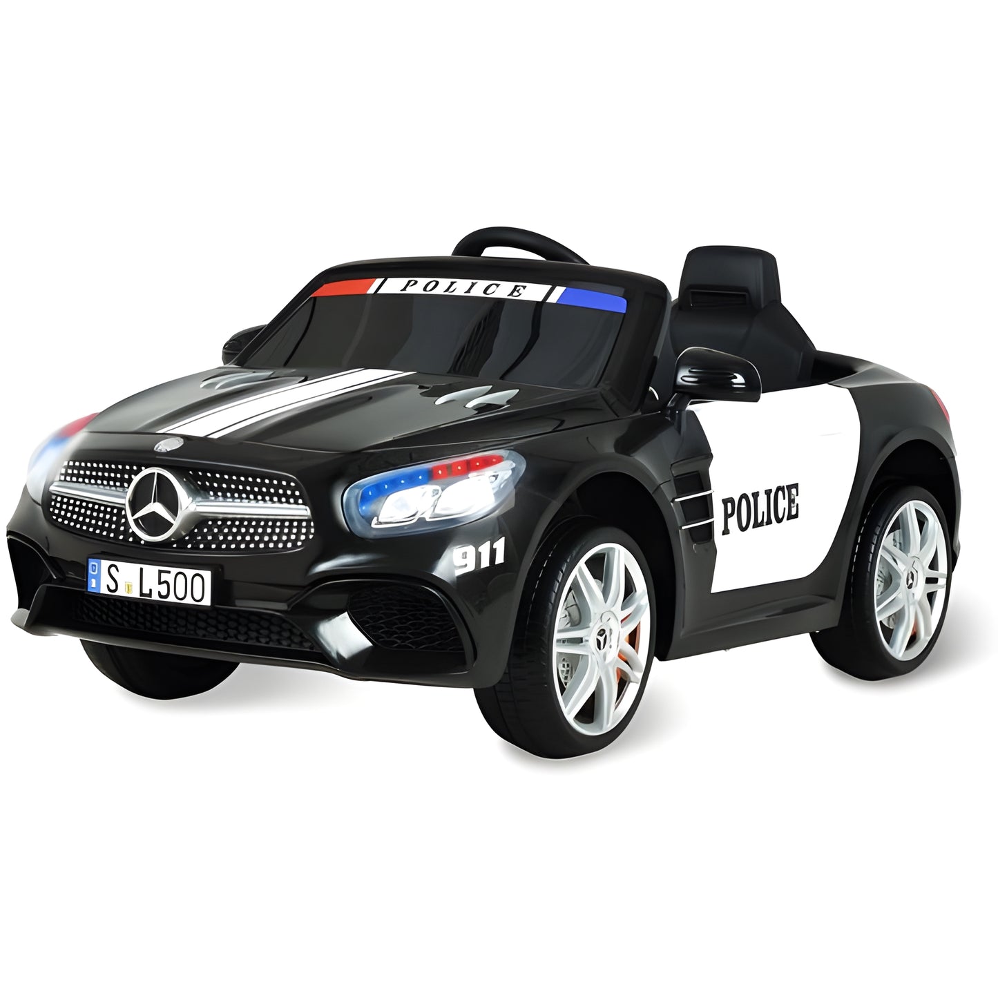 Licensed Mercedes-Benz SL500 UENJOY S301 12V Kids Ride On Police Car