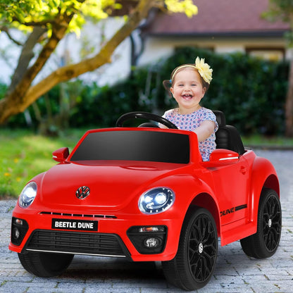 Licensed Volkswagen Beetle S503 12V Kids Ride On Car Red