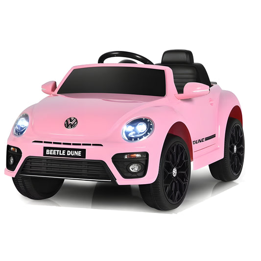 Licensed Volkswagen Beetle S503 12V Kids Ride On Car Pink