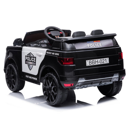 2025 ZB-021 12V Kids Ride On Police Car with Walkie Talkie