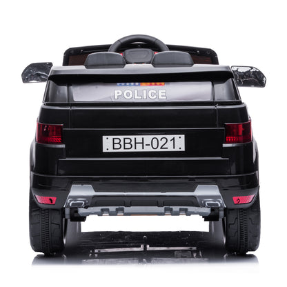 2025 ZB-021 12V Kids Ride On Police Car with Walkie Talkie