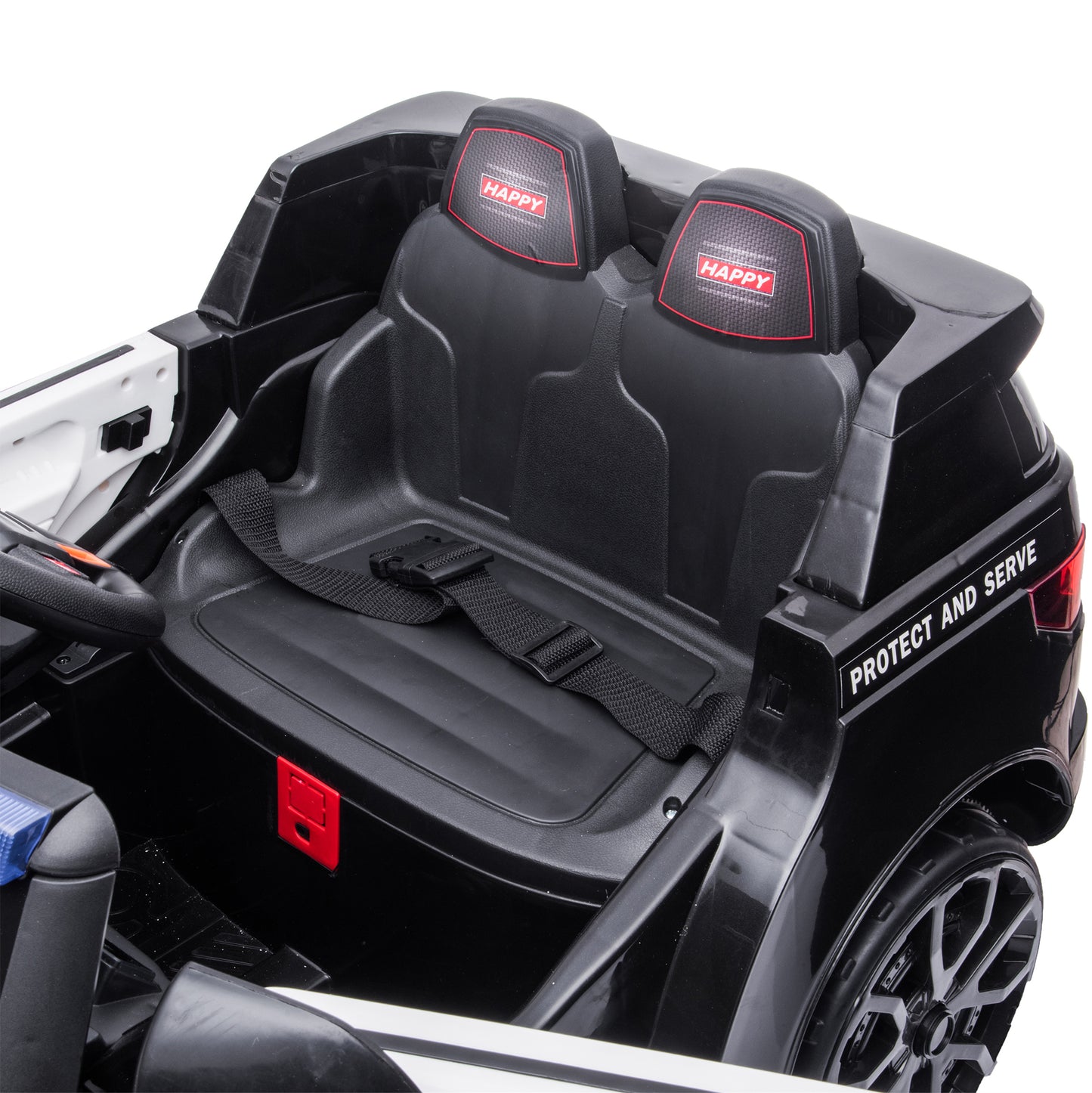 2025 ZB-021 12V Kids Ride On Police Car with Walkie Talkie