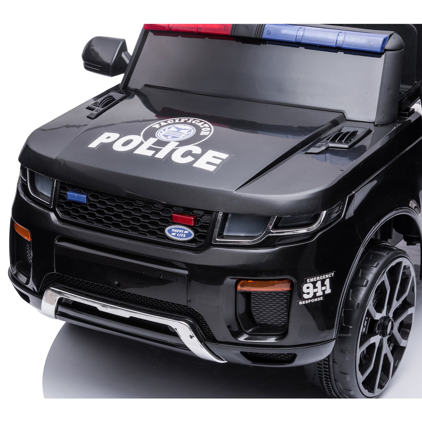 2025 ZB-021 12V Kids Ride On Police Car with Walkie Talkie
