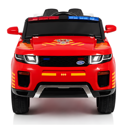 Fire Truck ZB-021F 12V Kids Ride On SUV with Walkie Talkie Rubber Wheel