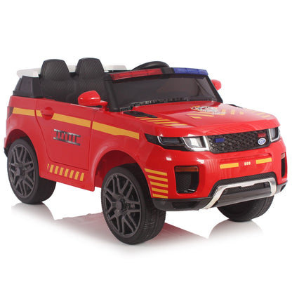 Fire Truck ZB-021F 12V Kids Ride On SUV with Walkie Talkie Rubber Wheel