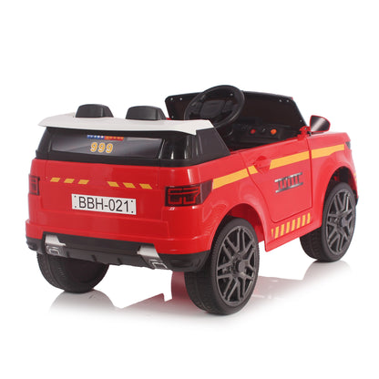 Fire Truck ZB-021F 12V Kids Ride On SUV with Walkie Talkie Rubber Wheel