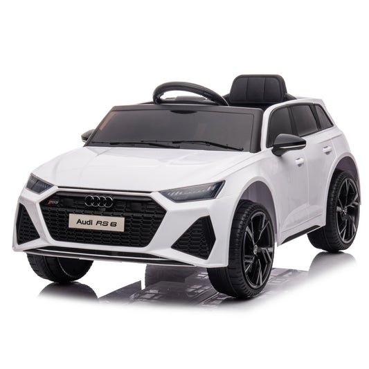 Audi RS6 ZB-2118 12V Kids Ride On Car White