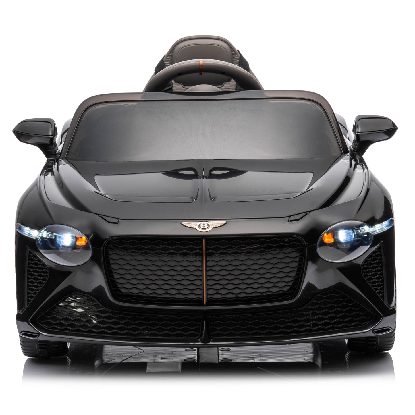 Licensed Bentley Bacalar ZB-1008 12V Kids Ride On Car Leather Seater Rubber Wheel Black