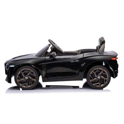 Licensed Bentley Bacalar ZB-1008 12V Kids Ride On Car Leather Seater Rubber Wheel Black
