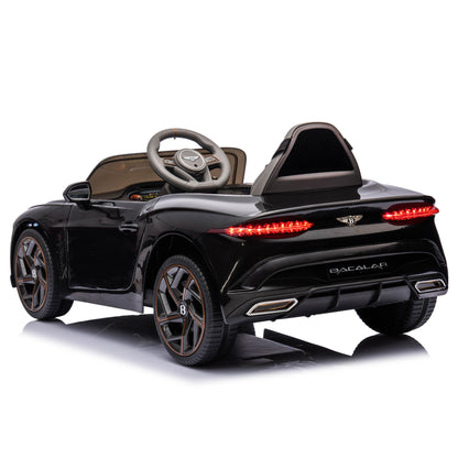 Licensed Bentley Bacalar ZB-1008 12V Kids Ride On Car Leather Seater Rubber Wheel Black