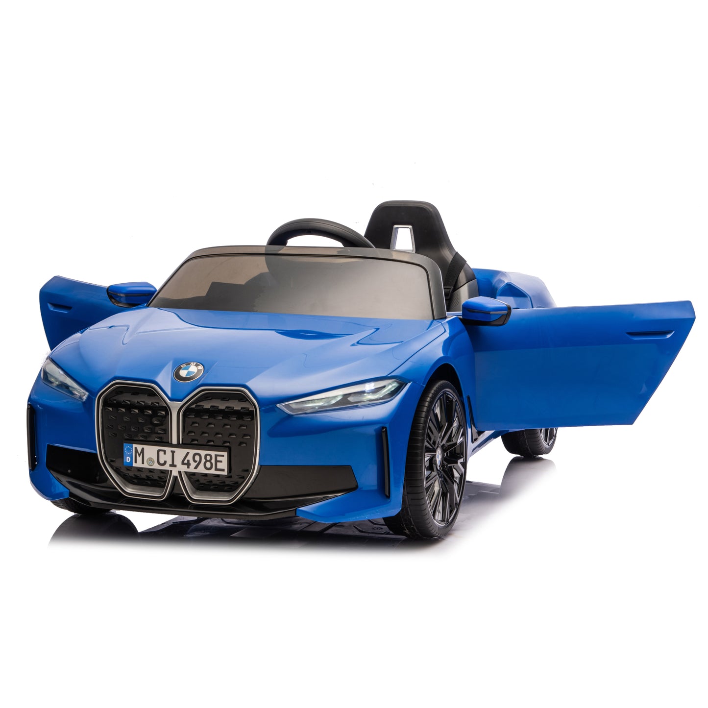 Licensed BMW I4 ZB1009 12V Kids Ride On Car Leather Seater Rubber Wheel